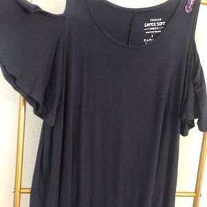 Torrid Super Soft Knits Dark Blue Blouse Plus Size 1x